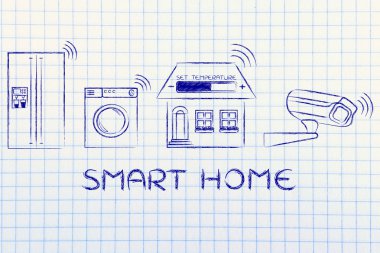 Akıllı ev teknolojisi kavramı