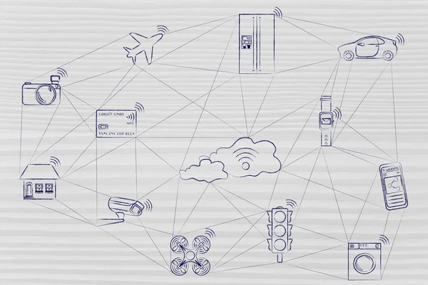 物联网的概念 — 图库照片
