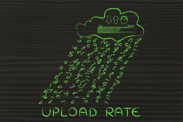 Konzept der Upload-Rate — Stockfoto