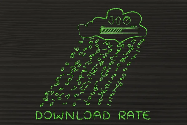 Konzept der Downloadrate — Stockfoto