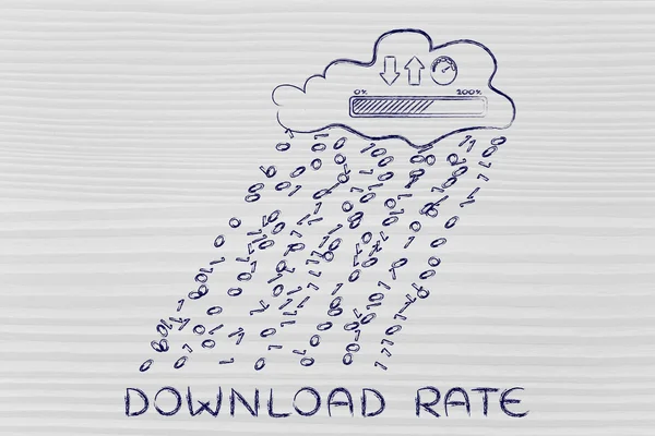 Konzept der Downloadrate — Stockfoto