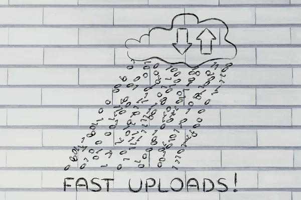 Konzept der schnellen Uploads — Stockfoto