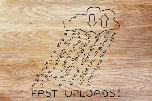 Concept of fast uploads — Stock Photo, Image