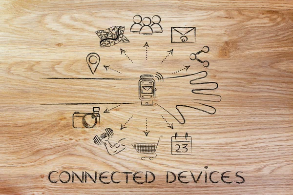 Έννοια των συνδεδεμένων συσκευών — Φωτογραφία Αρχείου