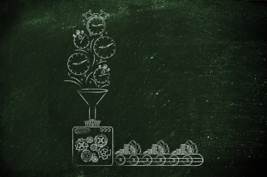 makine dönüm zaman para içine