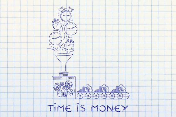 Konzept der Zeit ist Geld — Stockfoto
