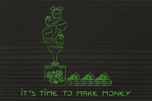 Концепция времени, чтобы заработать деньги — стоковое фото