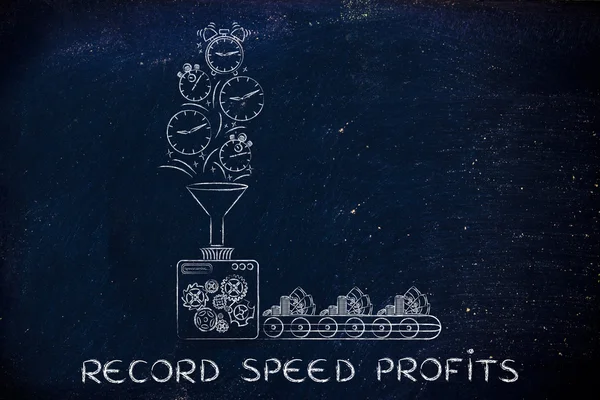 Concept de profits record de vitesse — Photo