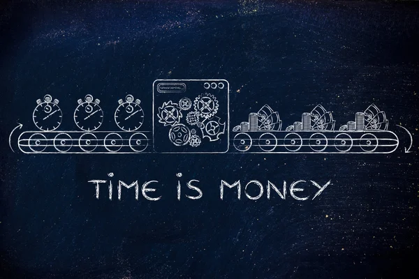 Έννοια του χρόνου είναι χρήματα — Φωτογραφία Αρχείου