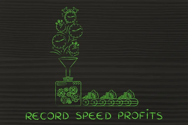 Concepto de beneficios de velocidad récord —  Fotos de Stock