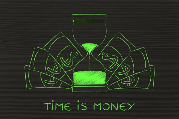 Концепція часу гроші — стокове фото