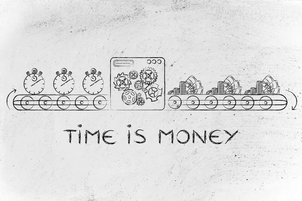 時間の概念は、お金 — ストック写真