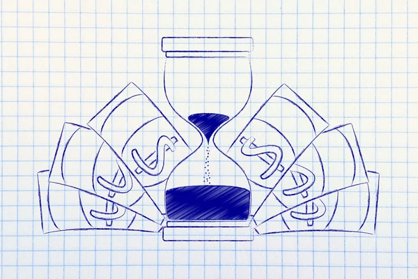시간의 개념은 돈을 — 스톡 사진