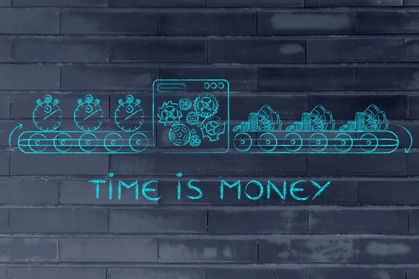 Έννοια του χρόνου είναι χρήματα — Φωτογραφία Αρχείου