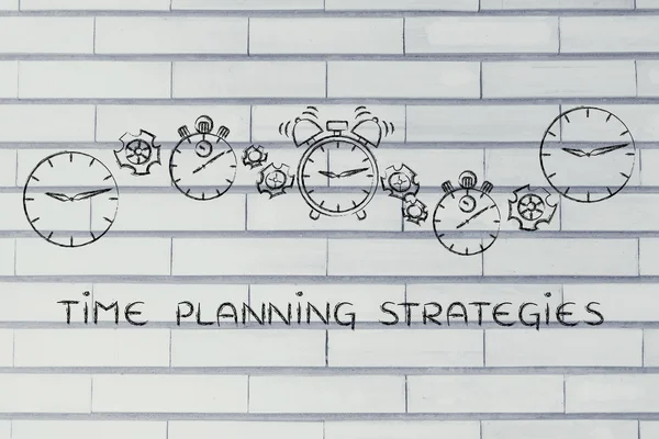 Concepto de estrategias de planificación del tiempo —  Fotos de Stock