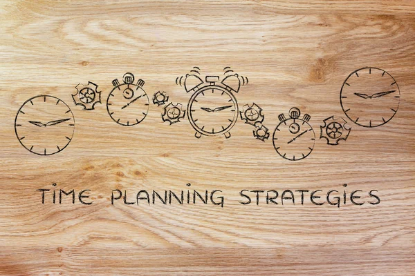 Concepto de estrategias de planificación del tiempo —  Fotos de Stock