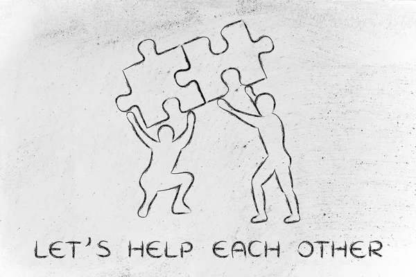 Conceito de vamos ajudar uns aos outros — Fotografia de Stock