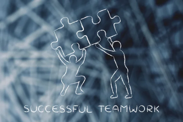 Concepto de trabajo en equipo exitoso — Foto de Stock