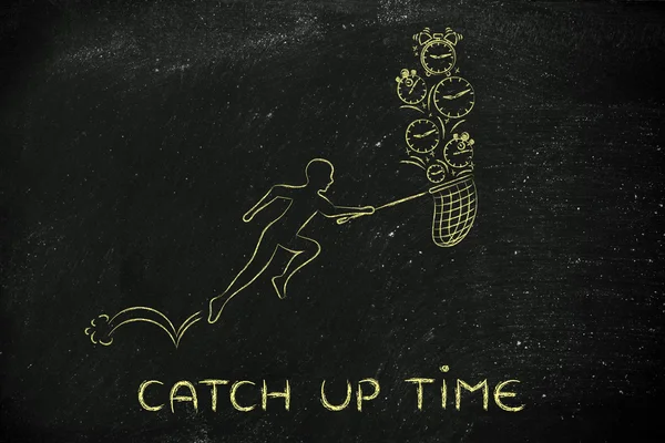 Concept of catch up time — Stock Photo, Image