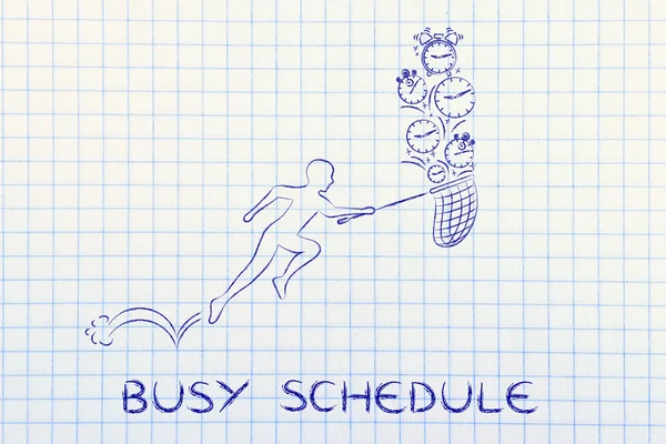 concept of busy schedule