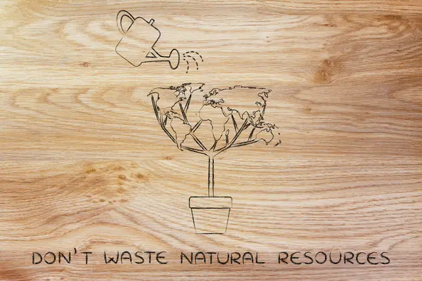 Don't waste natural resources concept — Stock Photo, Image