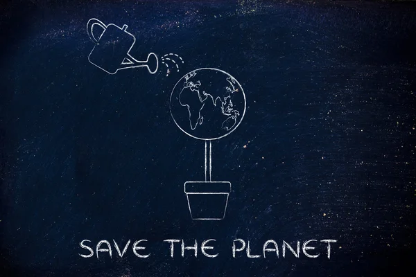 Concept of save the planet — Stock Photo, Image