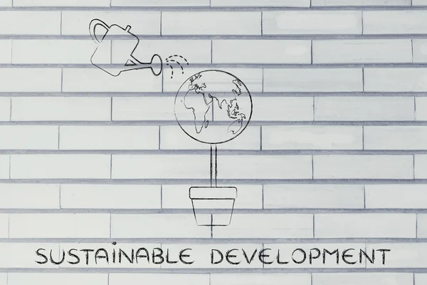 可持续发展的概念 — 图库照片