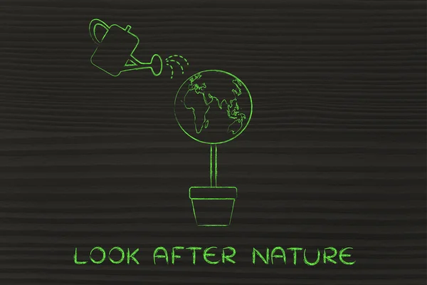 Konzept der Pflege der Natur — Stockfoto