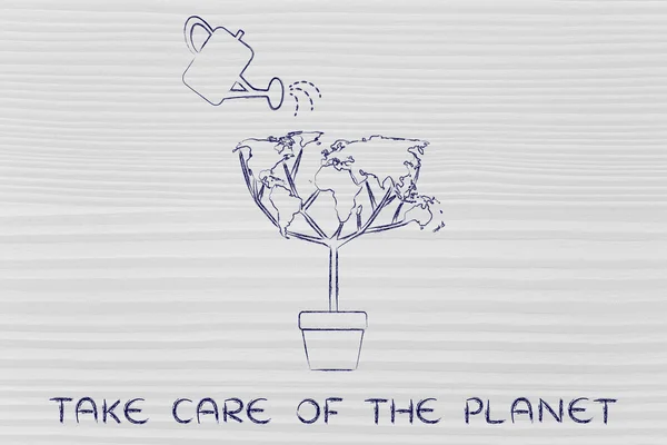 Concepto de cuidar el planeta — Foto de Stock