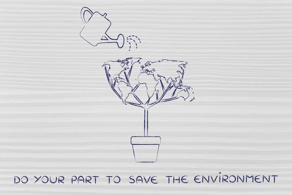 Faire votre part pour sauver le concept de l'environnement — Photo