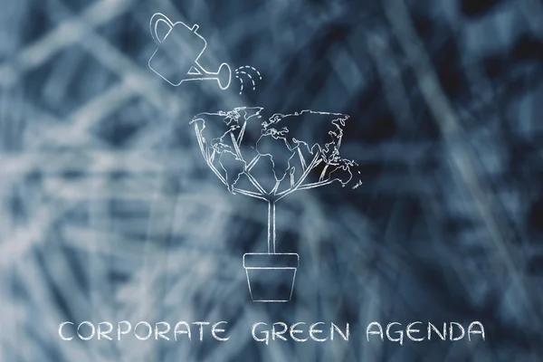 Concept of corporate green agenda — Stock Photo, Image