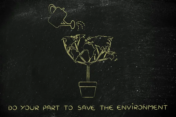Doe uw kant om te redden van het milieu-concept — Stockfoto