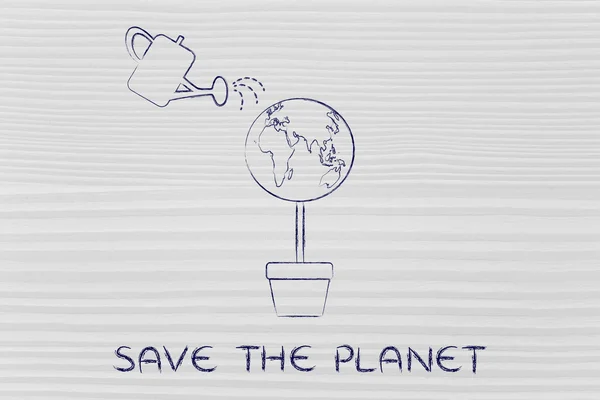 Begreppet rädda planeten — Stockfoto