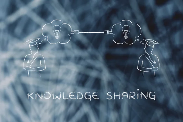 Concept of knowledge sharing — Stock Photo, Image