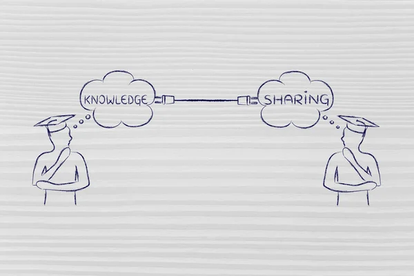 Concepto de intercambio de conocimientos — Foto de Stock