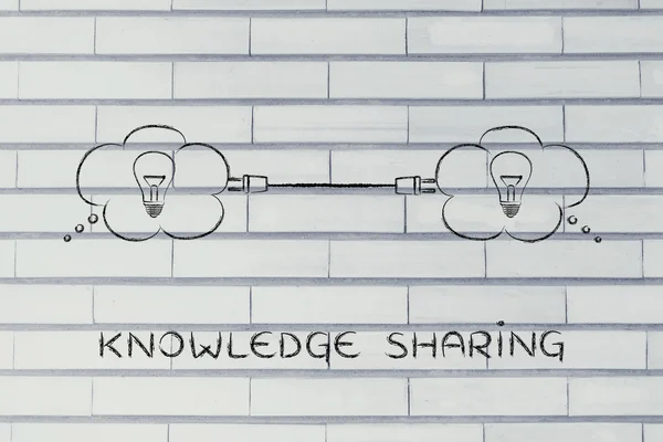 Concepto de intercambio de conocimientos — Foto de Stock