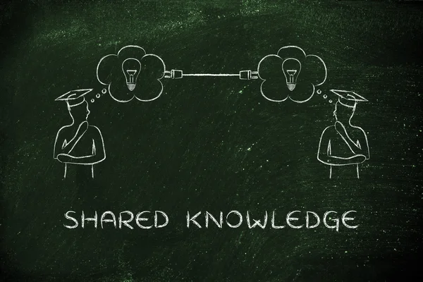 Concept van gedeelde kennis — Stockfoto