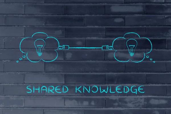 Concept van gedeelde kennis — Stockfoto