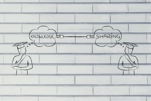 Concepto de intercambio de conocimientos — Foto de Stock