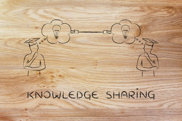 Concept of knowledge sharing — Stock Photo, Image