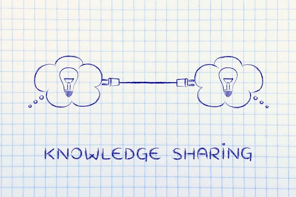 Concept van het delen van kennis — Stockfoto
