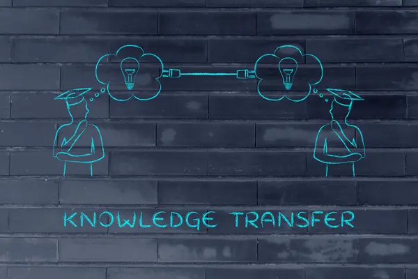 Concept of knowledge transfer — Stock Photo, Image