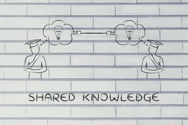 Conceito de conhecimento partilhado — Fotografia de Stock