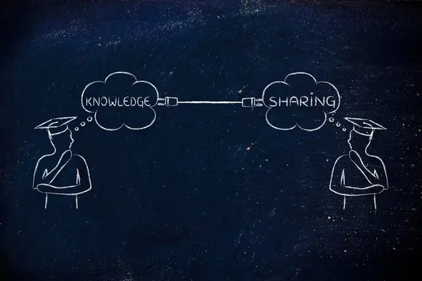 ज्ञान साझा करने की अवधारणा — स्टॉक फ़ोटो, इमेज