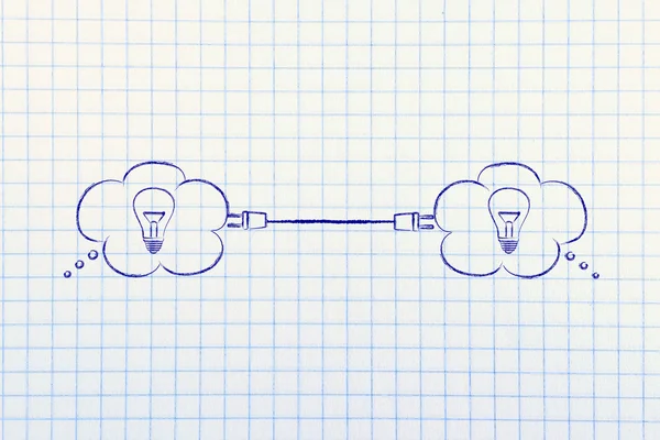 Konzept des Wissensaustauschs — Stockfoto