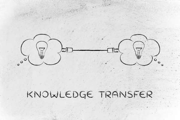 Έννοια της μεταφοράς γνώσεων — Φωτογραφία Αρχείου