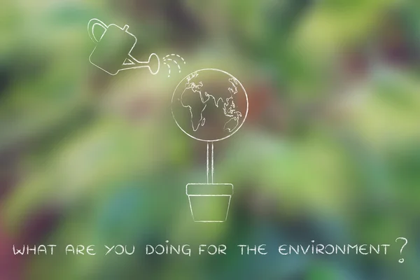 What are you doing for the environment concept — Stock Photo, Image