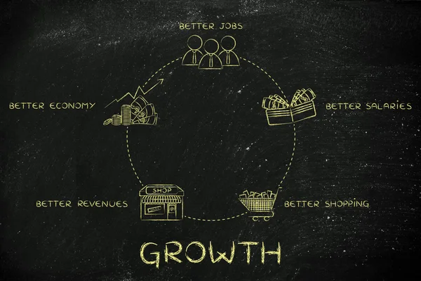 成長図のサイクル — ストック写真