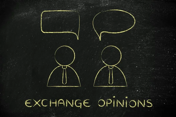 Concept of exchange opinions — Stock Photo, Image