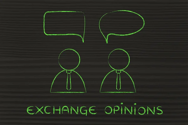 Concept of exchange opinions — Stock Photo, Image